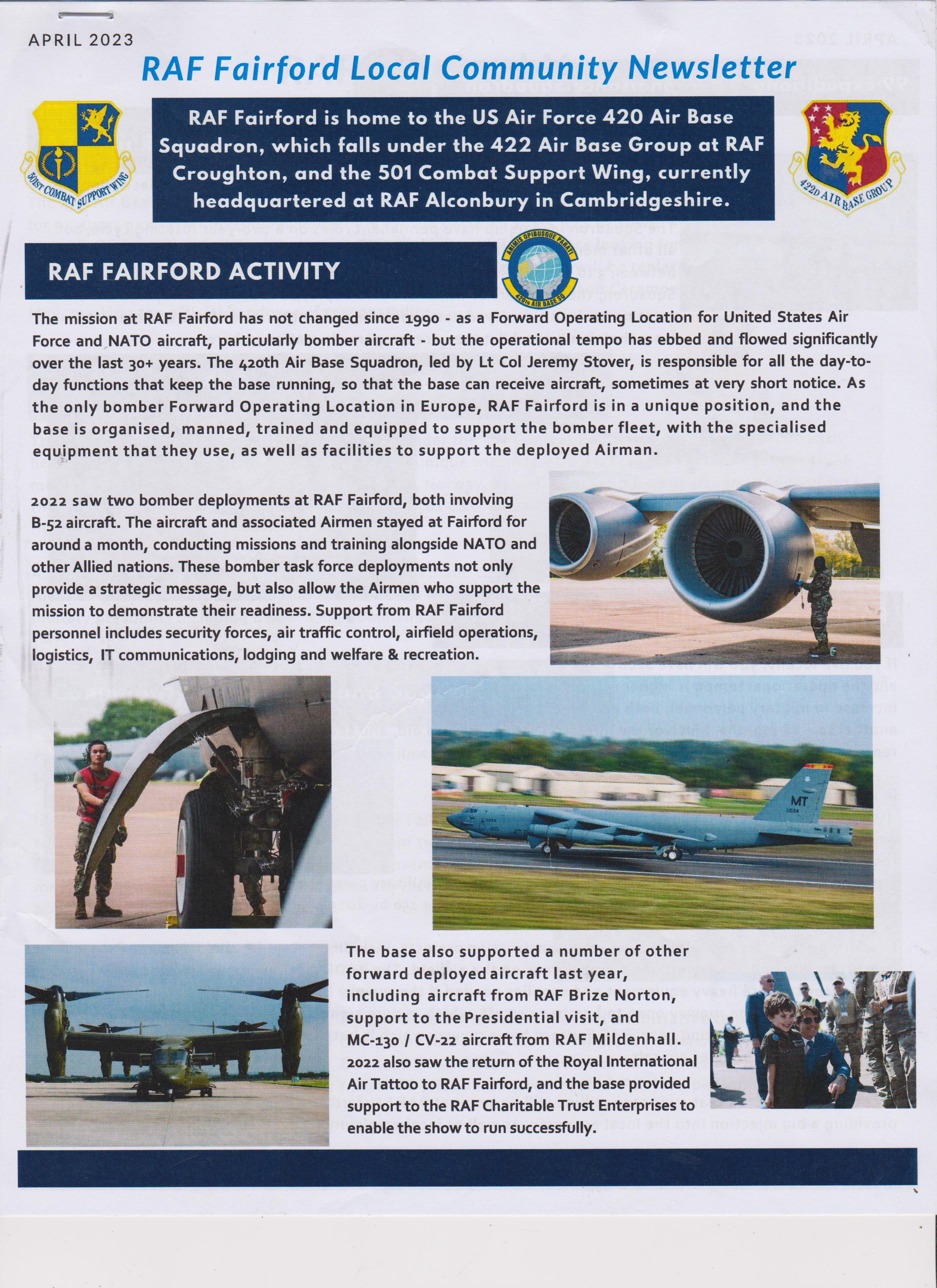RAF Fairford Local Community Newsletter